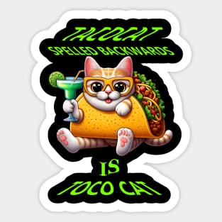 Taco Treats With Feline Friend Sticker